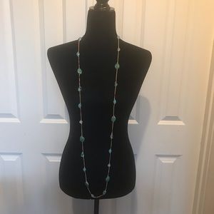 Long Sea Glass Colored Necklace